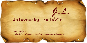 Jaloveczky Lucián névjegykártya